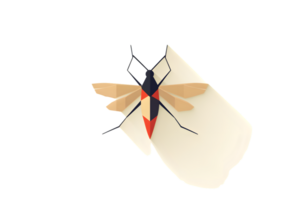 Geometric Insect Design Emerging from Paper Abstract Artwork for Creative Projects and Decorat png