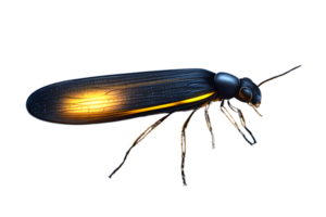 Illuminated Insect with Glowing Tail Detailed Illustration of a Bioluminescent Bug Perfect fo png