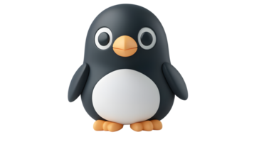 A cute and playful penguin character with a friendly expression ideal for childrens content png