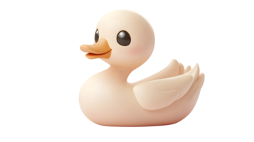 Adorable Rubber Duck Toy with Soft Pastel Colors and Friendly Expression for Playtime Decor o png