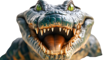 Closeup of a Crocodiles Jaw Reptile Teeth Wild Animal Predator 3D Render png