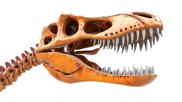 Dinosaur Skull Prehistoric Fossil 3D Render Ancient Reptile Paleontology Extinct Animal png