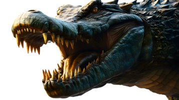 Digital painting of a fantasy crocodile sharp teeth dark background png