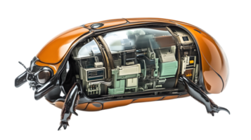 HighTech Insect Cybernetic Bug 3D Render Mechanical Details Visible png