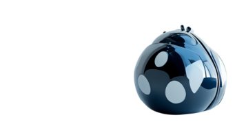 Stylish 3D Render of a Shiny Futuristic Object with Circular Patterns and AntennaLike Feature png
