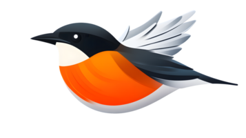 Vibrant Bird in Flight with Detailed Feathers and Dynamic Pose for Nature and Wildlife Themes png