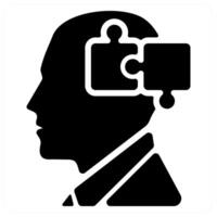Stress Management icon concept in black color vector