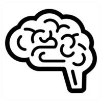 Neuroscience icon concept in black color vector