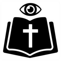 Bible icon concept in black color vector