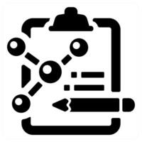 Research icon concept in black color vector