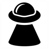 UFO icon concept in black color vector
