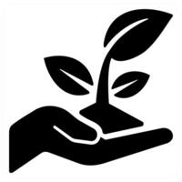 Ecology and eco icon concept in black color vector