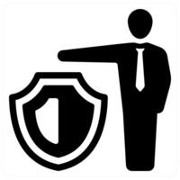 Security Administrator concept in black color vector