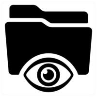 Private folder icon concept in black color vector