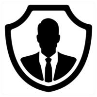 Security and safety icon concept in black color vector