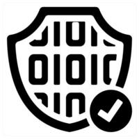 Data Privacy icon concept in black color vector