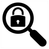 Search Password and password icon concept in black color vector