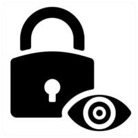 Lock concept in black color vector