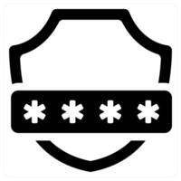 Password and secure concept in black color vector