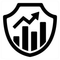 Analytics icon concept in black color vector