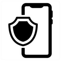 Security Shield and shield icon concept in black color vector