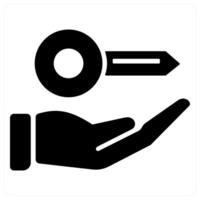 Access Key icon concept in black color vector
