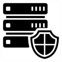 Database Security icon in black color vector