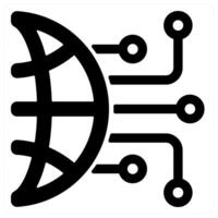 Data Network icon concept in black color vector