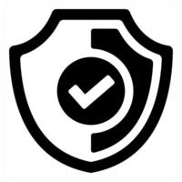 Security and insurance icon concept in black color vector
