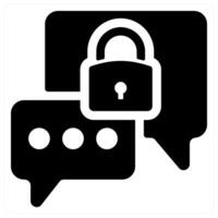 Encrypted Message icon concept in black color vector
