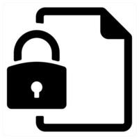 File Protection icon concept in black color vector