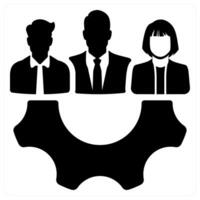 Cooperation icon concept in black color vector