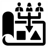 Project icon concept in black color vector
