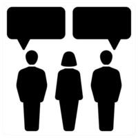 Communication and business icon concept in black color vector