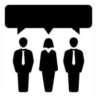 Communication and message icon concept in black color vector