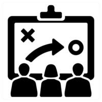 Strategy and plan icon concept in black color vector