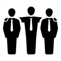 Team and group icon concept in black color vector