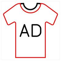 Product Ad icon concept in red line color vector