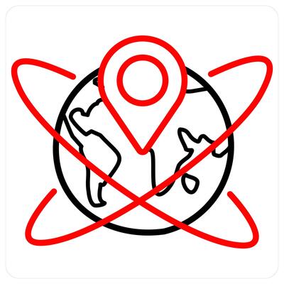 Global location and Big data icon concept in red line color