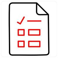 Database and stats concept in red line color vector