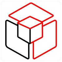 Analytical and Big data icon concept in red line color vector