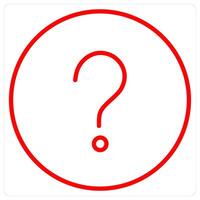 Helpline And Support Icon Concept in red line color vector