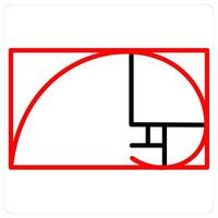 Ratio and graphic icon concept in red line color vector