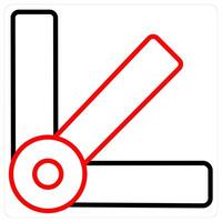 Color palette and color themes icon concept in red line color vector