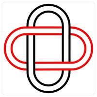 Logo and designing icon concept in red line color vector