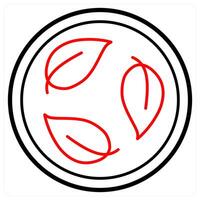 Ecology and ecological in red line color vector
