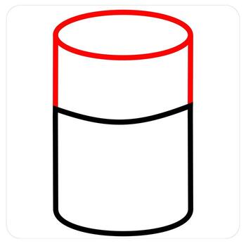 Isometric and diagram icon concept in red line color vector