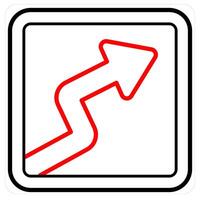 Investment Growth and diagram icon concept in red line color vector