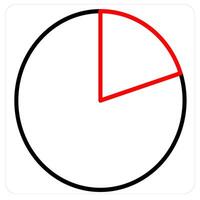 Pie Chart and diagram concept in red line color vector
