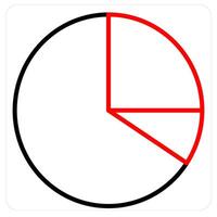 Pie Chart and diagram icon in red line color vector